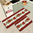 thumbnail image 4 of Vggrvlo Christmas Kitchen Mats Rugs Non Slip Extra Soft Absorbent Chenille Floor Mats Rubber Backing Quick Dry Bath Rugs Mats 2PCS, 4 of 6