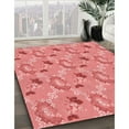 thumbnail image 3 of Ahgly Company Machine Washable Indoor Rectangle Transitional Light Coral Pink Area Rugs, 5' x 7', 3 of 7