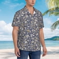 thumbnail image 5 of Haiem Daisies Flowers Printed Hawaiian Shirt for Men - Men’s Casual Beach Summer Shirts - Stretch Fabric with Modern Fit-X-Large, 5 of 9