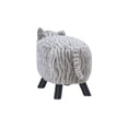 thumbnail image 6 of Curtis the Tabby Cat Children's Stool, Gray Stripe Faux Fur, 6 of 9