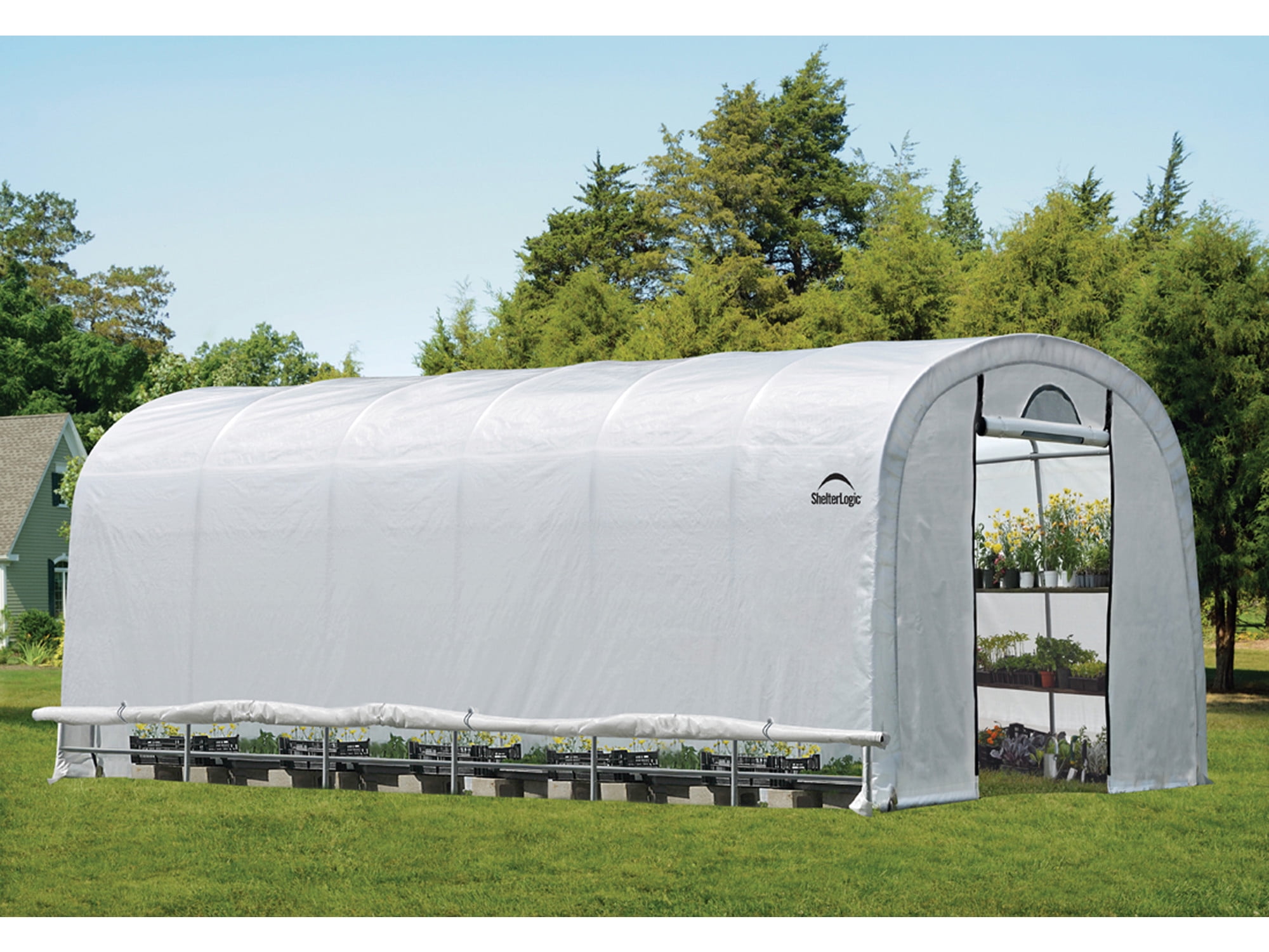GrowIt - 12' x 24' x 8' - Clear - Heavy Duty Walk-In Tunnel Greenhouse