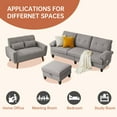 thumbnail image 5 of Soscana Living Room Furniture Set Sectional Sofa with Storage Ottoman and Loveseat,Modern L Shaped 3 Seater Couch and 2 Seater Small Sofa for Home Living Room Apartment Office Studio, 5 of 7