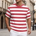 thumbnail image 2 of Men's Short Sleeved Crew Neck T Shirt Casual Top Loose Fit Athletic Running Gym Workout Tee Tops XXXL Red Men's Short Sleeved T Shirt, 2 of 9