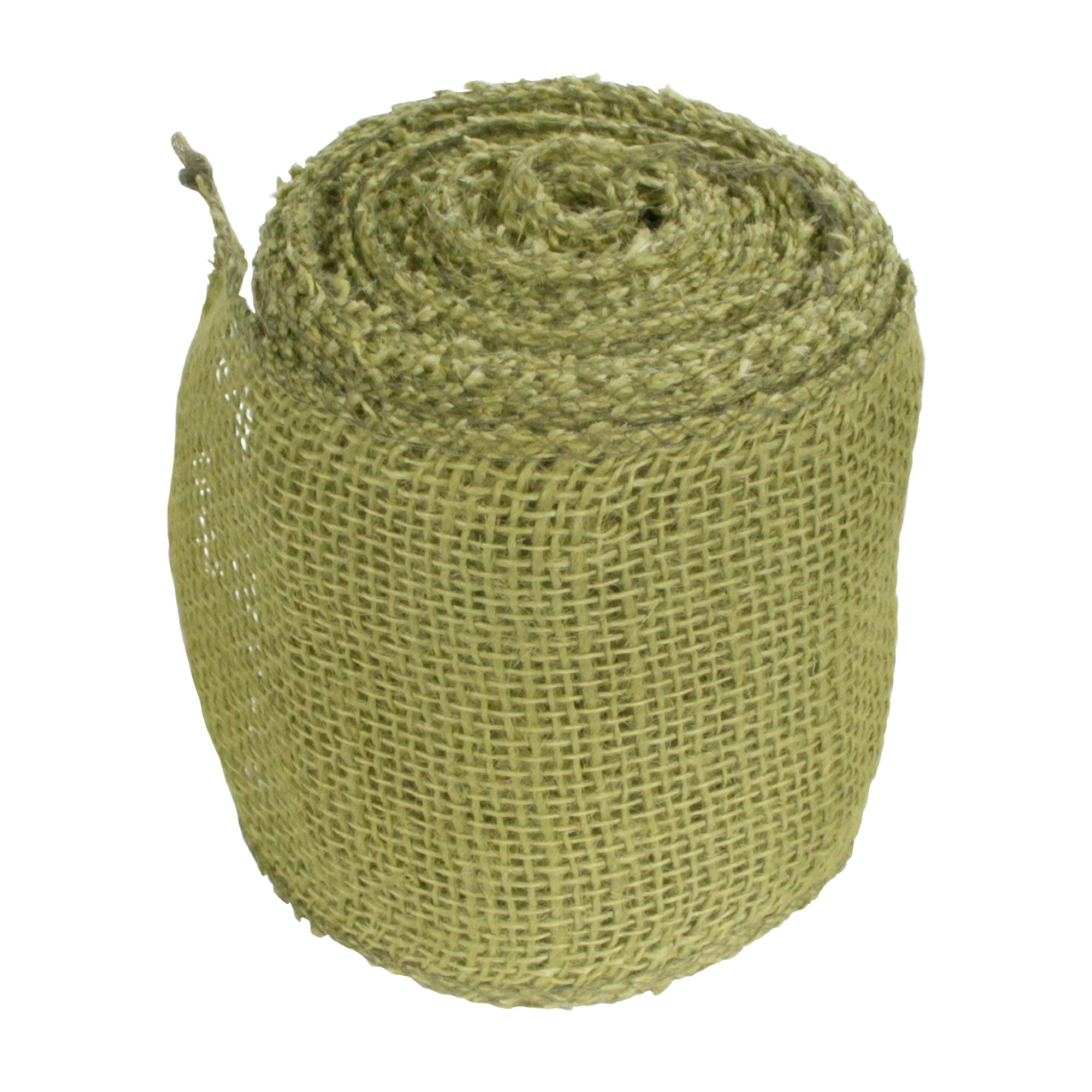 JubileeYarn Burlap Jute Craft Ribbon - 5.5" x 10 Yards - Olive Green - 10 Rolls
