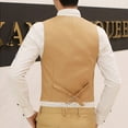 thumbnail image 2 of CENL Men's Formal Business Casual Dress Vest Suit Slim Fit Tuxedo Waistcoat Coat, 2 of 9