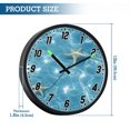 thumbnail image 3 of Dailycode Night Light Wall Clock Glow in The Dark 12 inch Battery Operated Silent Luminous Clocks, Starfish on Clear Water, 3 of 8