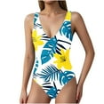 thumbnail image 6 of Edvintorg One Piece Swimsuit Women Bathing Suits V Neck Backless Swimwear Tummy Control Monokini Summer Vacation Beach Fashion Clothing, 6 of 6