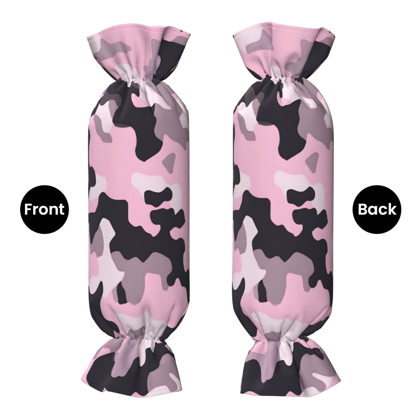Candy Throw Pillow Travel Cervical Pillow Cylindrical Neck Body Cushion With Insert For Bed Couch Home Decor 9.8x24.4in Texture Military Camouflage Pattern Abstract Pink_4