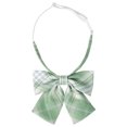 thumbnail image 1 of INSPIRAR CHIC Corbatas de moño preatadas a cuadros, lindas, elegantes y coloridas para mujeres, uniforme escolar, verde, 1 of 6