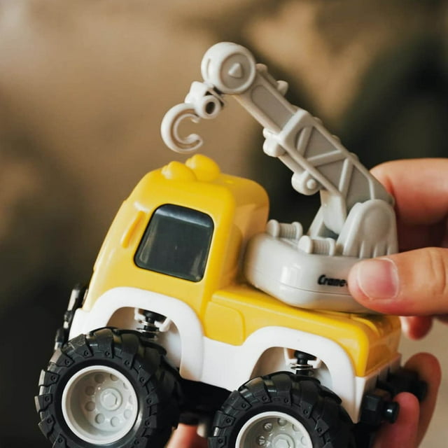 Vrorvz Children's Educational Construction Vehicle Toy Inertial Mini Off Road Manual Toy for Boys with Puzzle Brain Development Rubber Tires for Rough Road Play