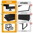 thumbnail image 5 of 2 Step Stool Black Heavy-Duty Iron Frame Natural Wood for High Beds Kitchen Bedroom Bathroom, 5 of 8
