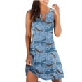 thumbnail image 2 of LOVZFMLL Robes Femmes Décontractées Été Imprimé Floral Robe Débardeur Ajourée Robe de Plage Sans Manches, 2 of 5