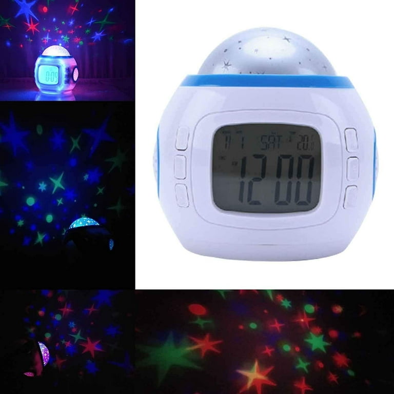 Kids Alarm Clock Star Projector Night