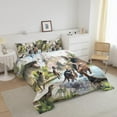 thumbnail image 5 of Dinosaur Comforter Set Twin Size Bedding Set Jurassic Dinosaur Print for Kids Boys Teens Soft Microfiber Bed Sets 3 Pieces, 5 of 5