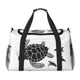 thumbnail image 1 of Fotbe Family Of Sea Turtles Bolsa de Viaje con Estampado, Bolsa de Fin de Semana para Mujer con Compartimento para Zapatos, Bolsa de Gimnasio con Bolsillo Húmedo, 1 of 7