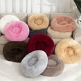 thumbnail image 5 of Plush Pet Bed, Donut Dog Bed for Small Dogs, Round Dog Bed, Soft Fuzzy Calming Bed for Dogs & Cats, Comfy Cat Bed, Outer Diameter 50cm - Khaki, 5 of 5