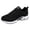 Black, variant on Women's Lightweight Non Slip Tennis Shoes Breathable Orthopedic Walking Shoes Lace Up Air Cushion Slip on Sneakers Black Size 10