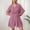 Pink, variant on Laipiong Women's Jumpsuit 2026 Summer Casual V Neck Wide Leg Short Sleeve Solid Color Rompers Dressy Stretch Relaxed Fit Beach Outfits