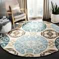 thumbnail image 2 of SAFAVIEH Wyndham Louise Medallion Wool Runner Rug, Beige/Blue, 2'3" x 11', 2 of 9