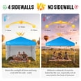 thumbnail image 6 of CROWN SHADES 10X10 Comercial Instant Canopy Pop Up Tent with Center Lock 4 Sidewalls Sto'N Go Bag Sky Blue, 6 of 10