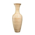 thumbnail image 6 of Villacera Handcrafted 28” Tall Natural Bamboo Vase Decorative Classic Floor Vase for Silk Plants, Flowers, Filler Decor Sustainable Bamboo, 6 of 6