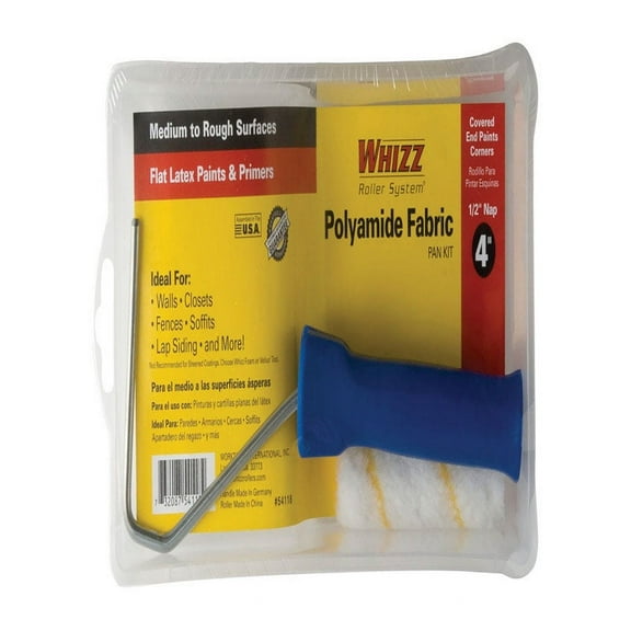 4" x 1/2" Nap Work Tools International 54118 Whizz Maximus Polyamide Fabric Roller & Tray Kit