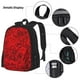 thumbnail image 3 of Disketp Red Rose Mochila Estampada de Gran Capacidad con Lonchera y Estuche, Set de 3 Piezas para Estudiantes, 3 of 7
