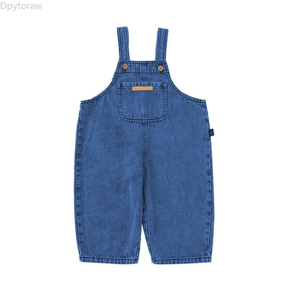 Dpytoraw Boys Overalls For Toddler Kids Baby Casual Playwear Soft Comfortable Adjustable Straps Durable Denim Jumpsuit For Spring Summer Daily Wear Boys Pants Size 4-5 Years