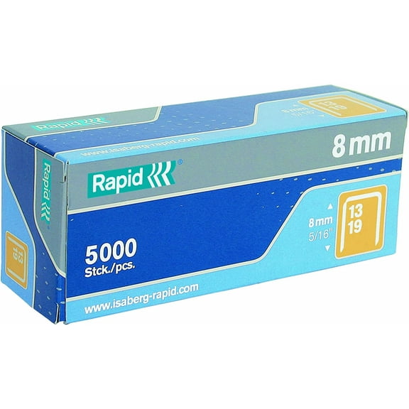 Rapid 23391500 5/16-Inch 19 Series Fine Wire Staples with R19E and R23, 5000 Per Box