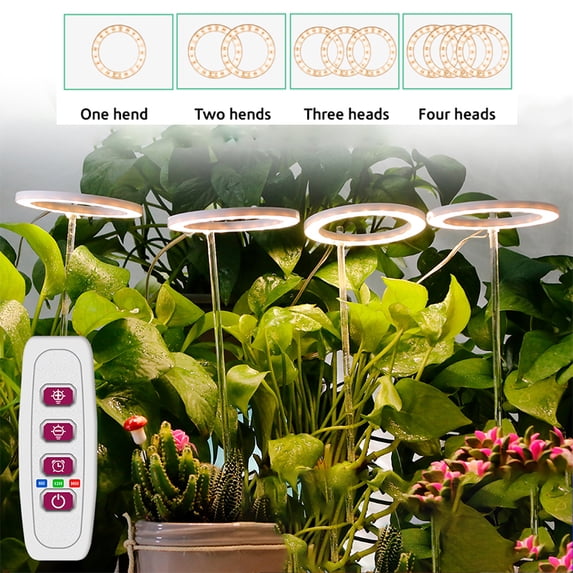 ECSEE LED Plant Grow Lights, USB Powered, Plant Lights with Timer and 5 Dimmable Levels, for Seedlings Succulents