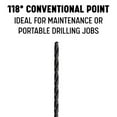 thumbnail image 4 of Qualtech DWDDL12X7/16 7/16" x 12" HSS Extra Long Drill Bit, Straight Shank, 4 of 6