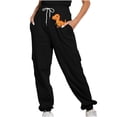 thumbnail image 2 of Jjayotai Womens Drawstring Pants, Cute Dinosaur Graphic Sweatpants Running Workout Joggers Fashion Casual Pants with Pockets Black XXL, 2 of 8