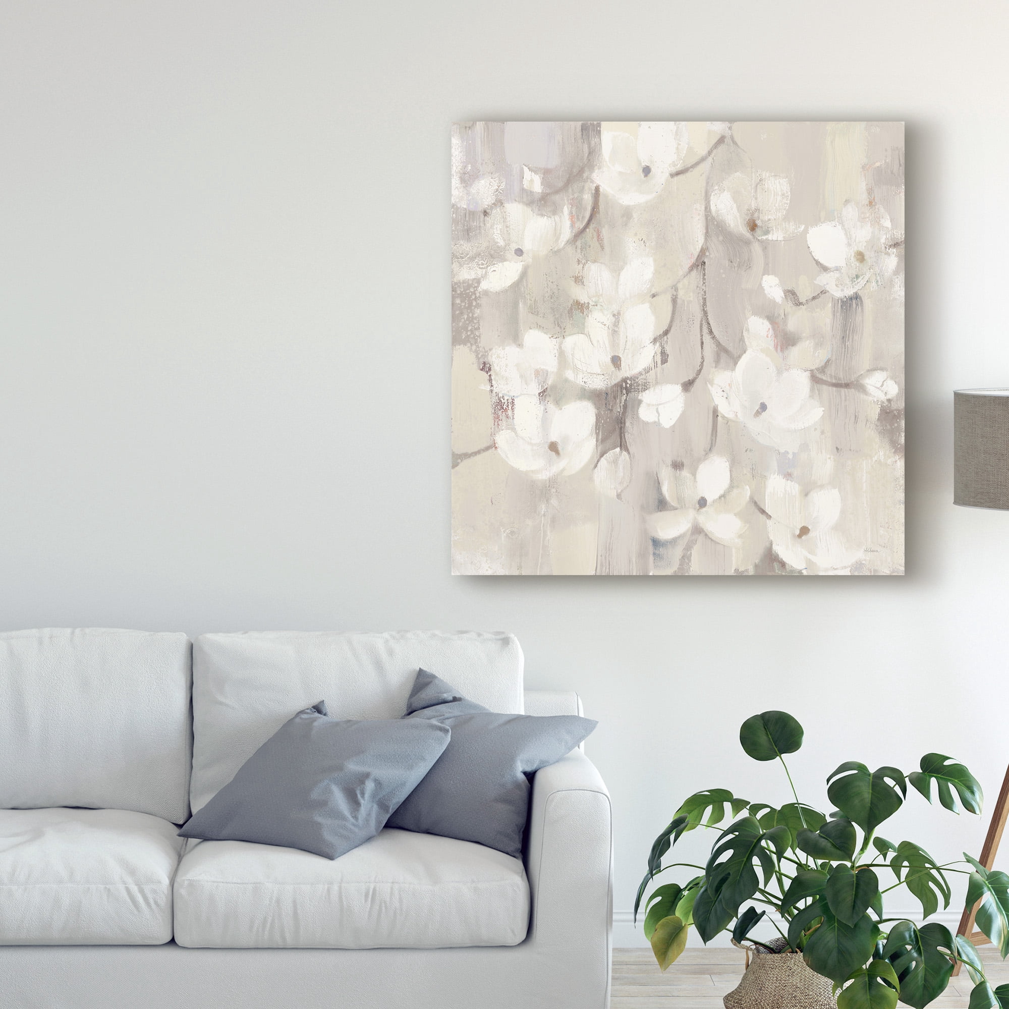 Trademark Fine Art 'Magnolias in Spring II Neutral' Canvas Art by Albena Hristova
