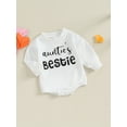 thumbnail image 3 of Bagilaanoe Newborn Baby Girl Oversized Romper Sweatshirt Long Sleeve Bodysuits Letter Print Pullover 3M 6M 9M 12M Infant Casual Tee Tops, 3 of 8
