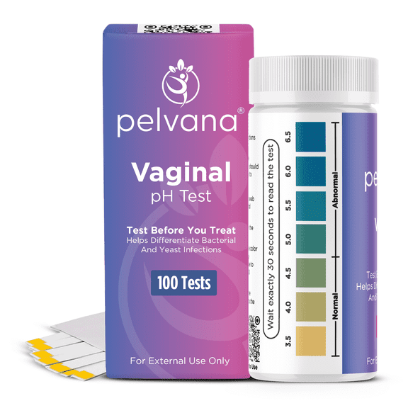 Pelvana Vaginal pH Test Strips, At-Home Vaginal pH Tester for Women, 100 Count