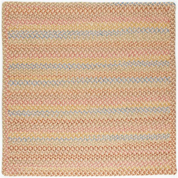 Rhody Rug WO51R048X048B 4 ft. Woodstock Square Rug, Khaki & Multi Color