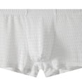 thumbnail image 3 of WIZUTIZ Mens Sexy Underwear Breathable Mesh Boxer Briefs See Through Hollow Lingerie Casual Solid Breathable Waist Underwear Panties, 3 of 3