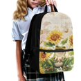 thumbnail image 3 of Uourmeti Sunflower Frog Backpack for Students, 17 Inch Large Capacity Multiple Pockets School Backpack for Travel Hiking, 3 of 6