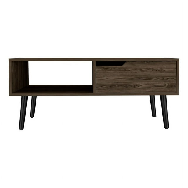 FM FURNITURE Hamburg Table Basse Moderne en Bois d'Ingénierie en Noyer Foncé