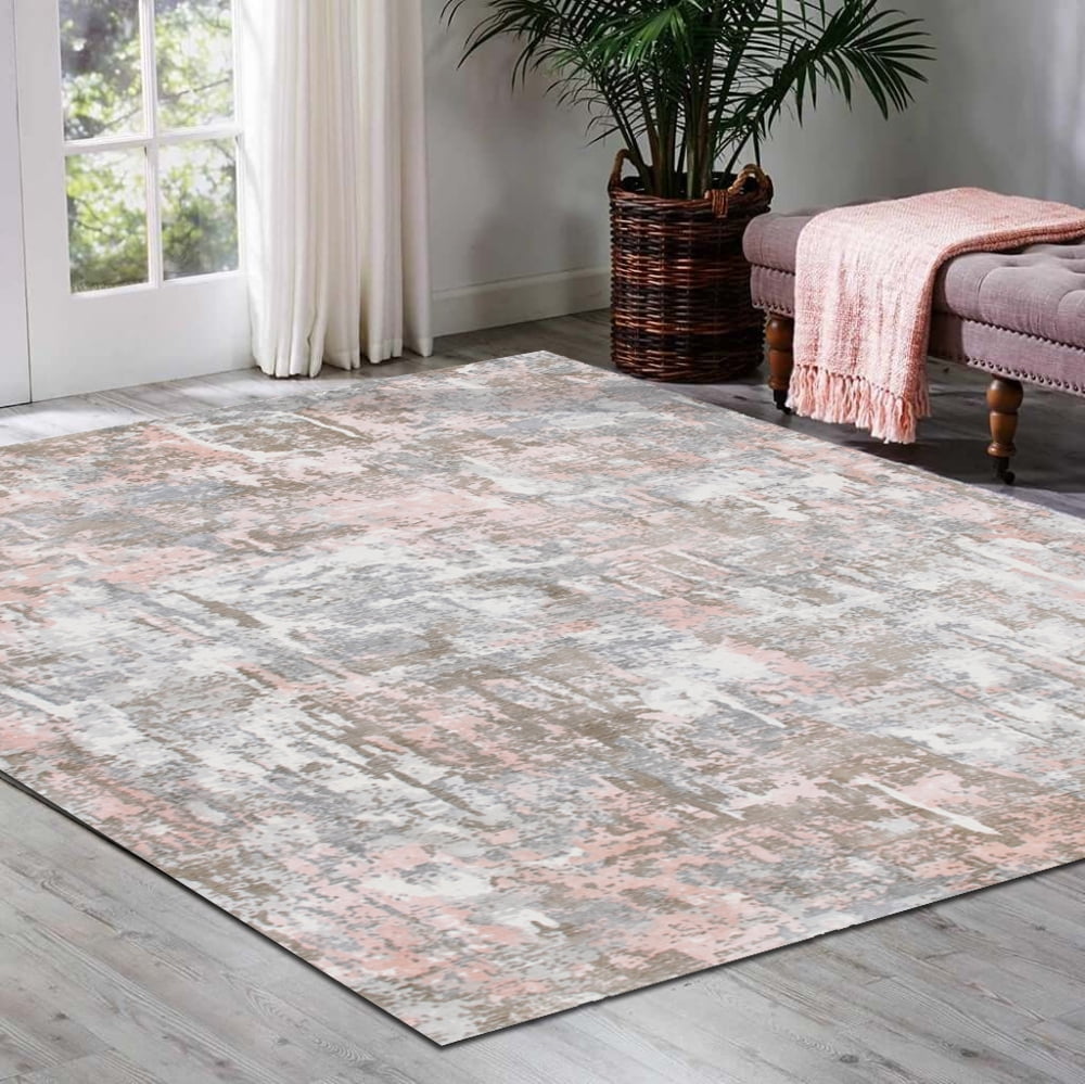 Ox Bay Hand Loomed Modern Abstract Desert Area Rug, Gray / Brown, 2' x 3'