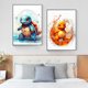 thumbnail image 5 of Anime Pokémon Canvas Painting Pikachu Squirtle Charmander Poster Watercolor Art Wall Cartoon Bubble Mural Room Decoration Gifts, 5 of 5