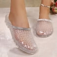 thumbnail image 6 of longantii Women's Jelly Mesh Slides Casual Comfortable Closed Round Toe Slippers Slip On Soft Sole Clear Mule Sandals for Summer Indoor Outdoor Vacation Beach Water Shoes, 6 of 9