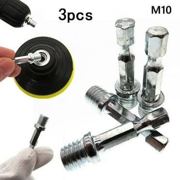 3pcs 1/4 Hexagon Connecting Rod Adapter Drill Chuck M10 Polishing Disc Connectin