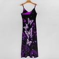 thumbnail image 5 of Glowing Butterfly Purple Background Sleeveless Dress Loose Women's Dress Dresses Luxury Evening Dresses, 5 of 9