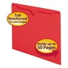Smead Colored File Jackets w/Reinforced 2-Ply Tab, Letter, 11pt, Red, 100/Box -SMD75509