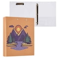 thumbnail image 3 of Iauyy PVC Round Ring Binders, 200 Page Capacity, 2 Pack，A Landscape with Mount, 3 of 8