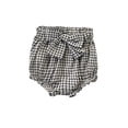 thumbnail image 1 of Gureui Toddler Infant Baby Girls Triangle Pants, Plaid Ruffle Ruched Big Waist Bow High Waist Briefs Stretchy Thigh Cuff Underwear, 1 of 3
