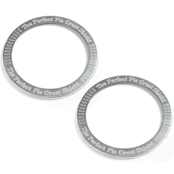 Norpro Reusable Aluminum 10" Pie Crust Shield- 2 PACK - Prevents Burnt Crusts