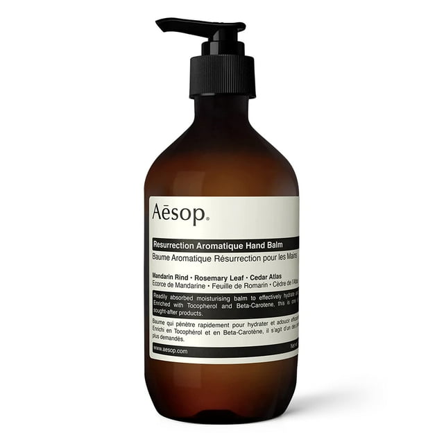 Bálsamo de manos Aesop Resurrection Aromatique, 500 ml, rico en hidratación