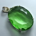 thumbnail image 3 of Peridot CERTIFIED 92.05 Ct NATURAL Oval 925 Sterling Silver Pendant Gemstone, 3 of 5